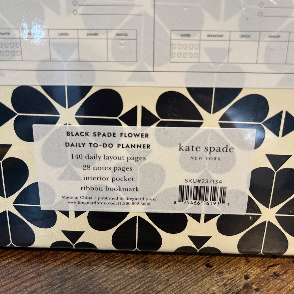 Kate spade black spade flower daily to do planner - Picture 4 of 5